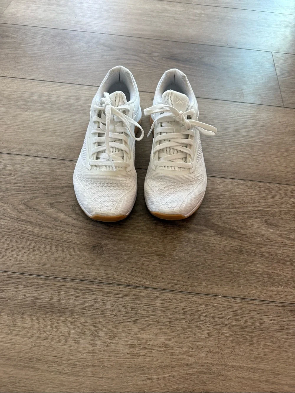 Reebok Women's White Athletic Sneakers with Gum Toe